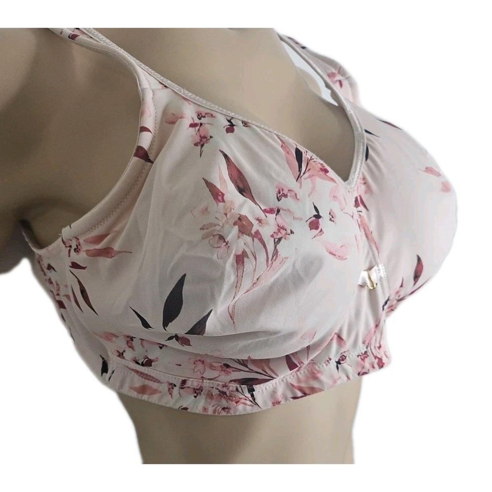 AVENUE BODY WOMEN'S 50C Pink Floral Lightly Lined No Underwire Stretch - Picture 6 of 16